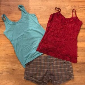 Dress Barn Lace Lined Crinkle Camisole